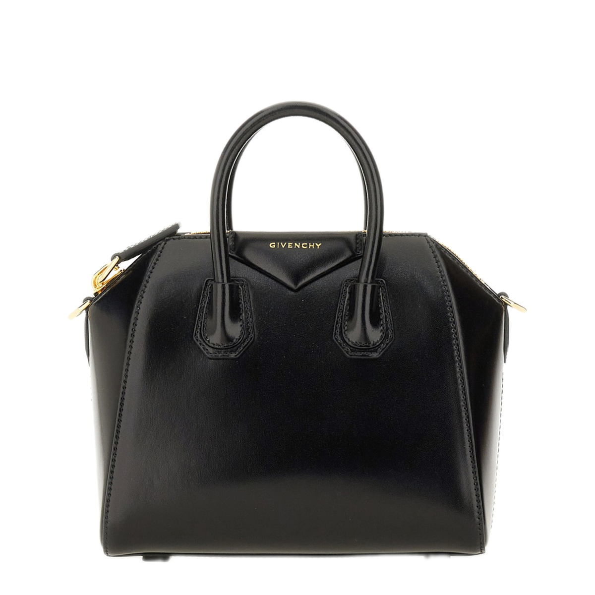 Antigona Mini Calfskin Handbag - Black - Image 2
