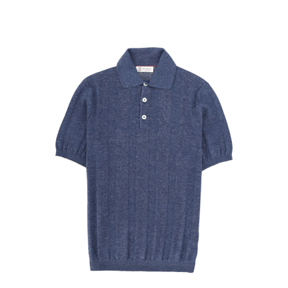 Linen Knit Polo Shirt - Image 1