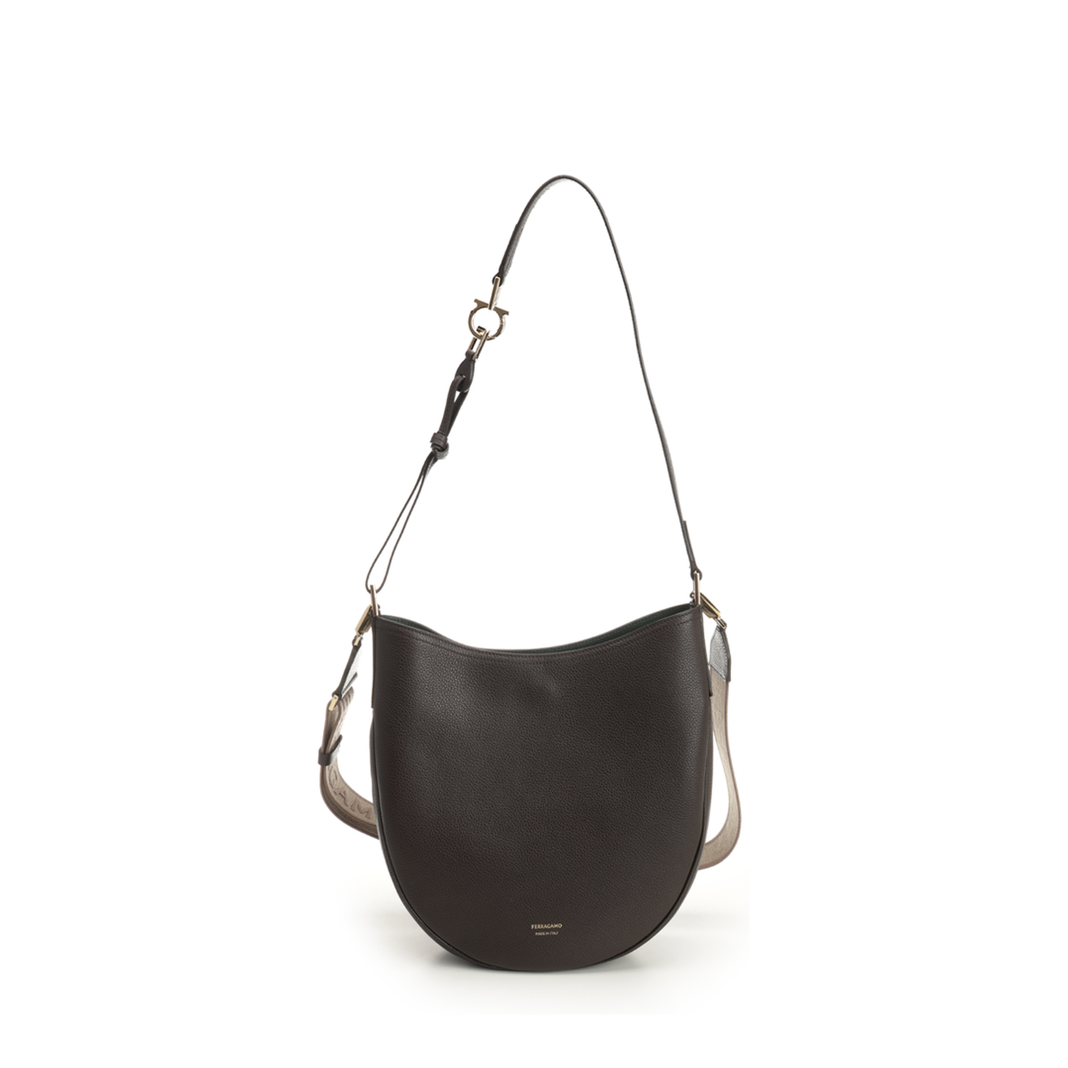 North-South Hobo Bag Leather Brown - Image 1