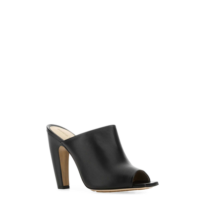 Black Nappa Leather Canalazzo Sandals - Image 2