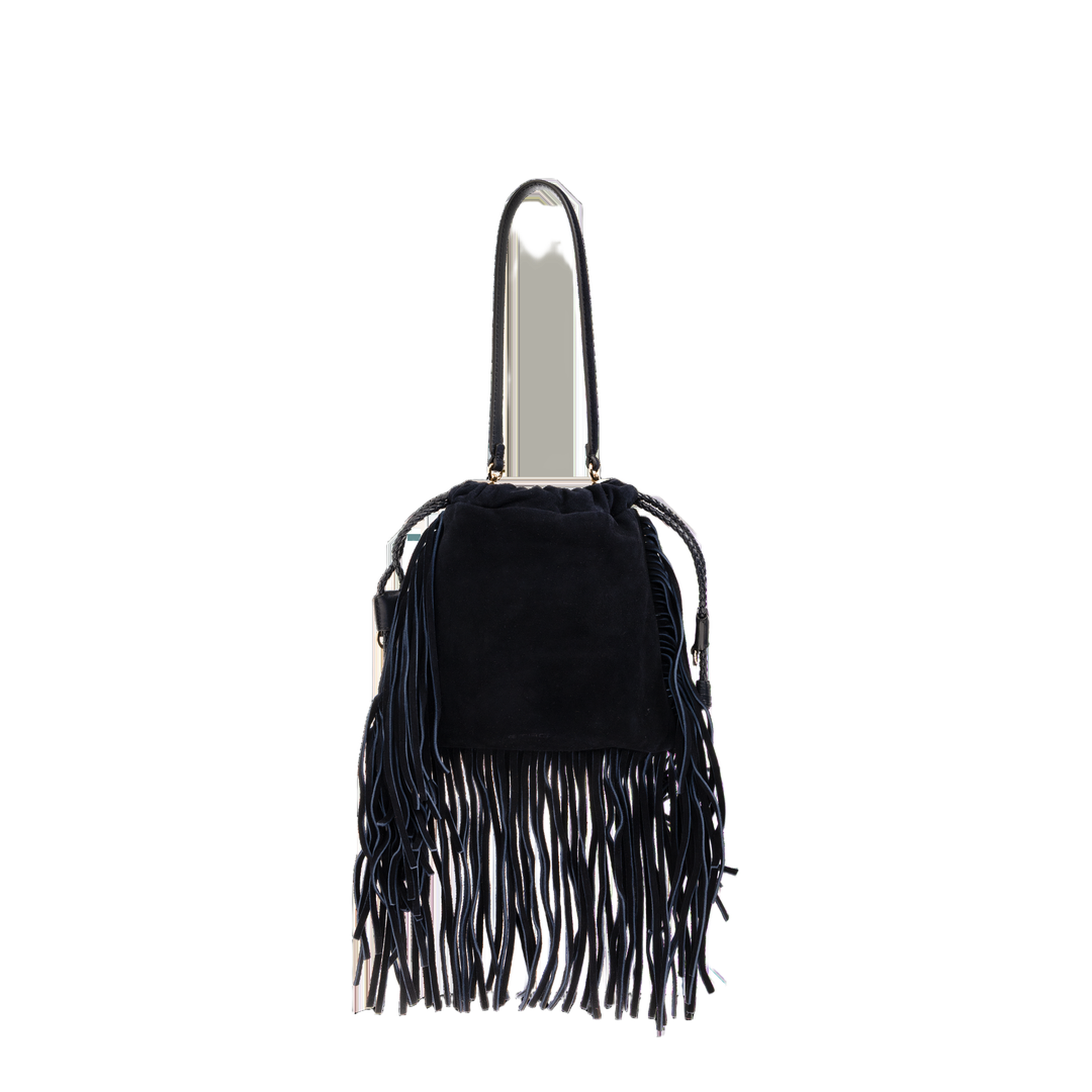 Kalispera Small Suede Leather Shoulder Bag - Navy - Image 3