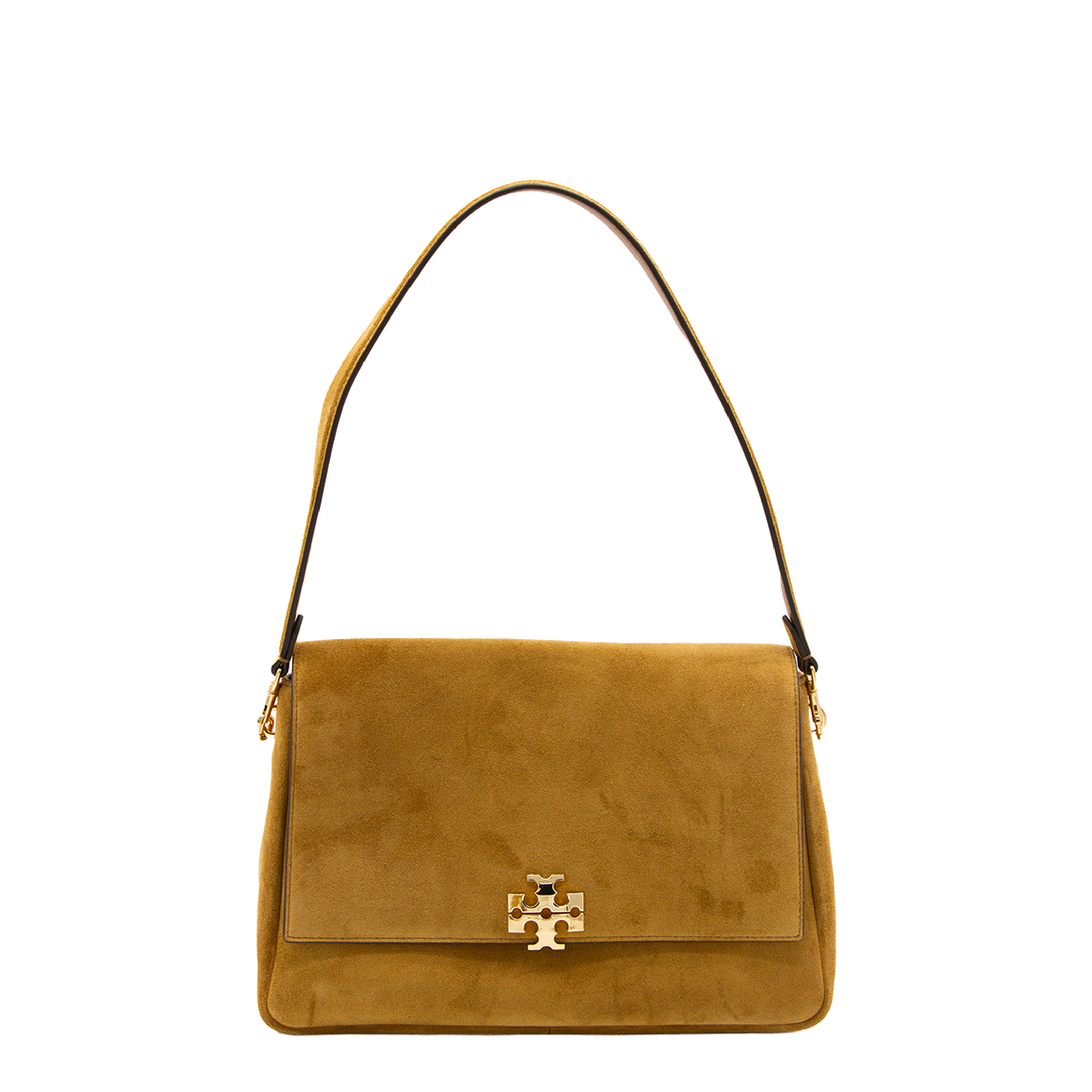 Charlie Suede Shoulder Bag - Toffee - Image 1