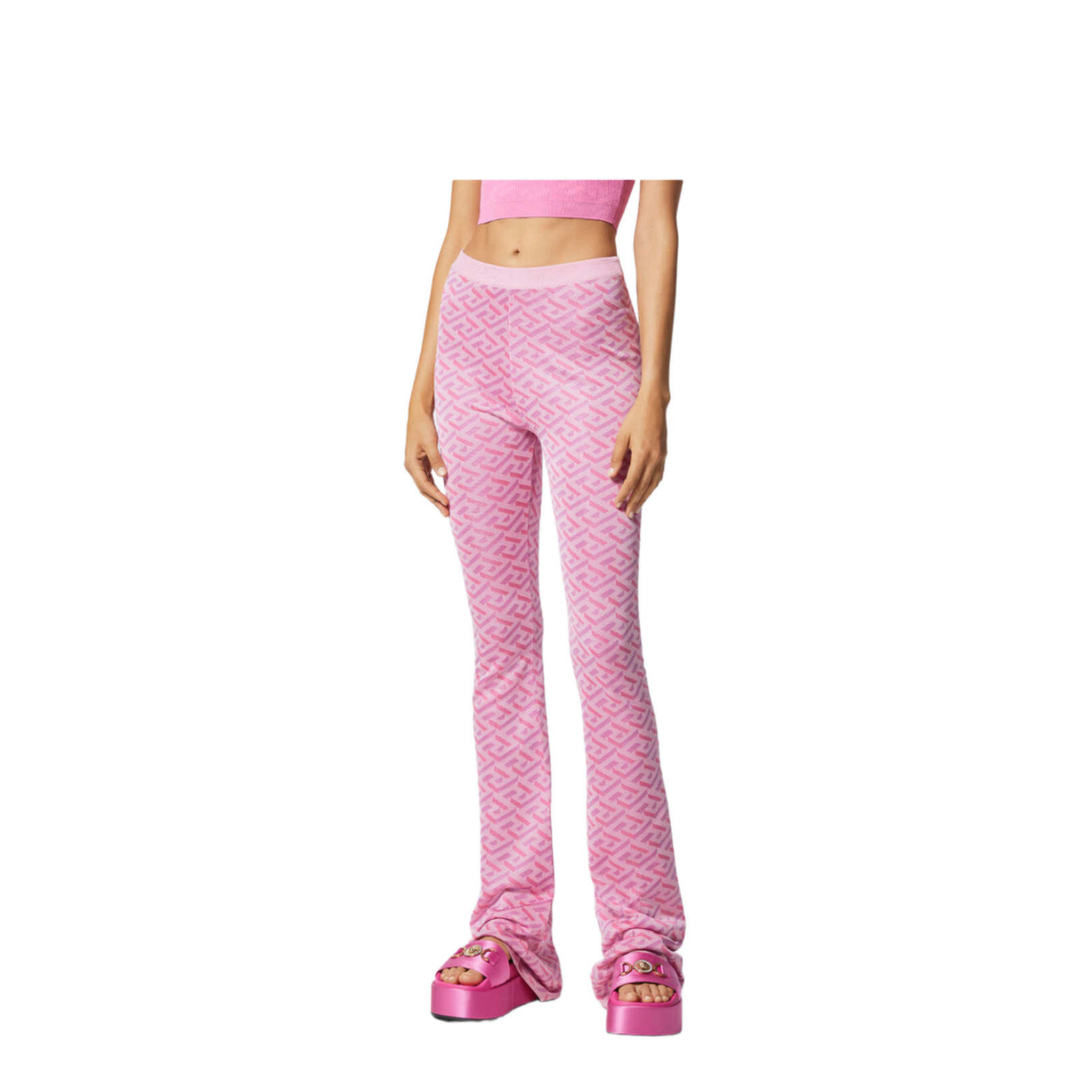 23 SS Jacquard Pants with Greek Print - Image 3