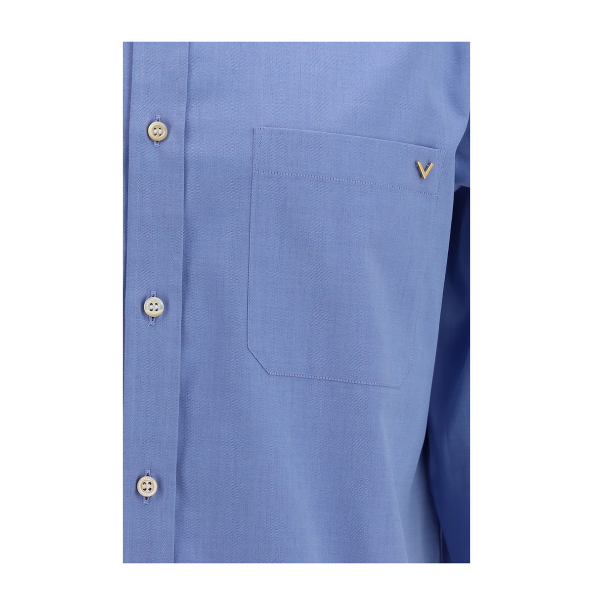 Lightweight Cotton Shirt With Vgold - Image 3