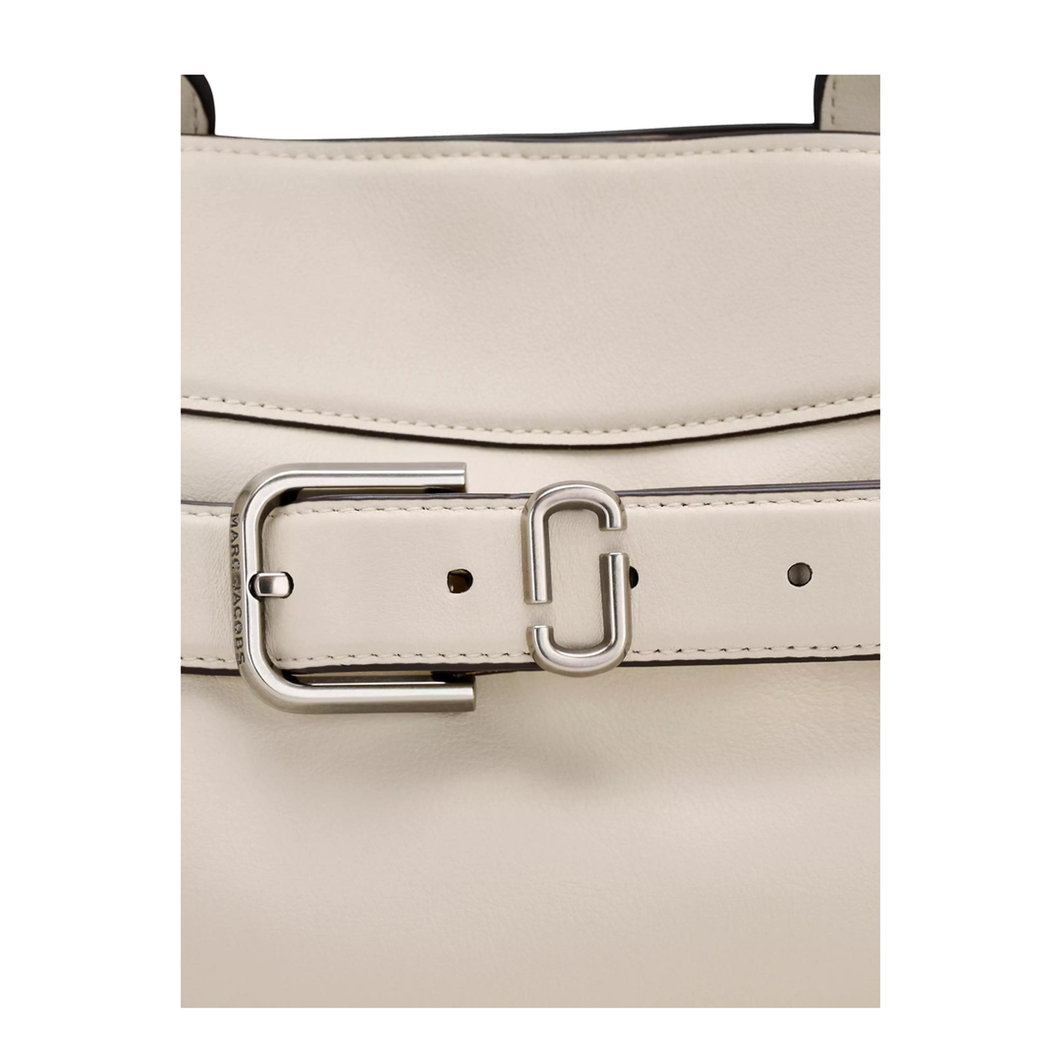 Dakota Satchel Small Leather Crossbody Bag - White - Image 4