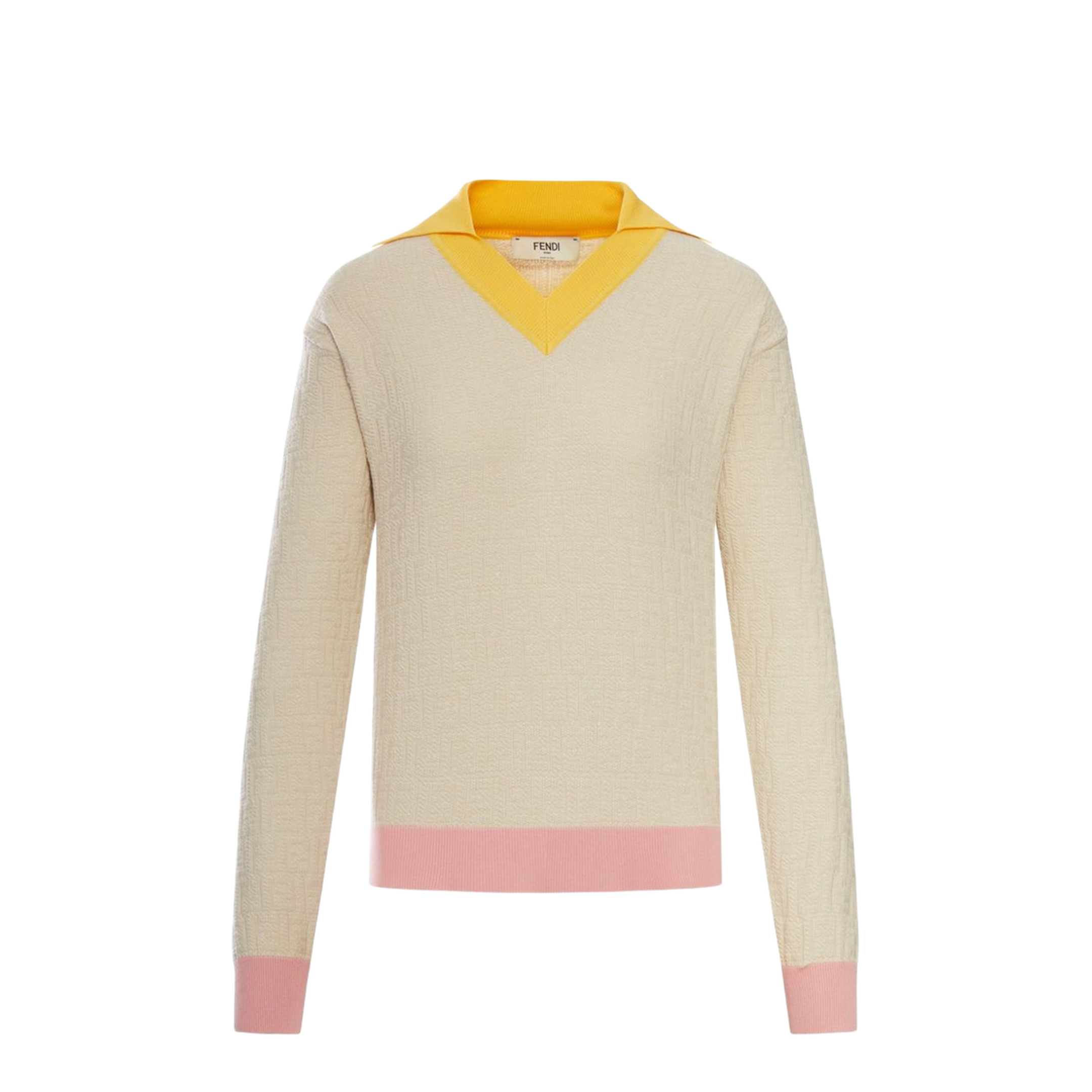 Light Beige Cotton And Silk Jumper - Image 1