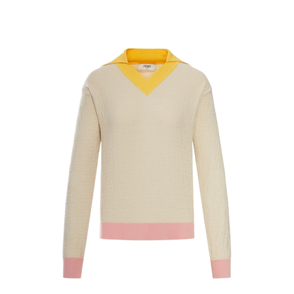 Light Beige Cotton And Silk Jumper - Image 1