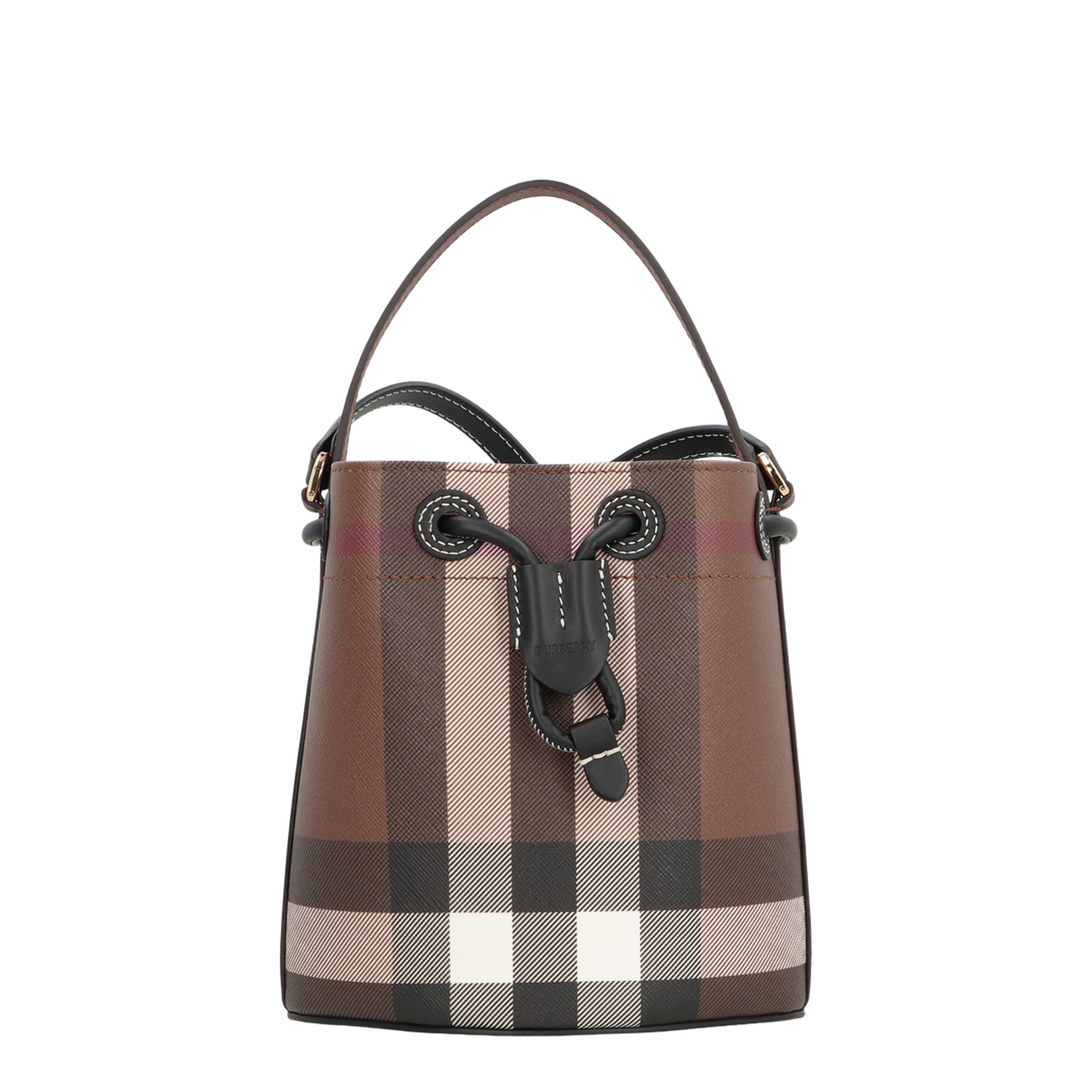 Check Motif Drawstring Bag - Image 1