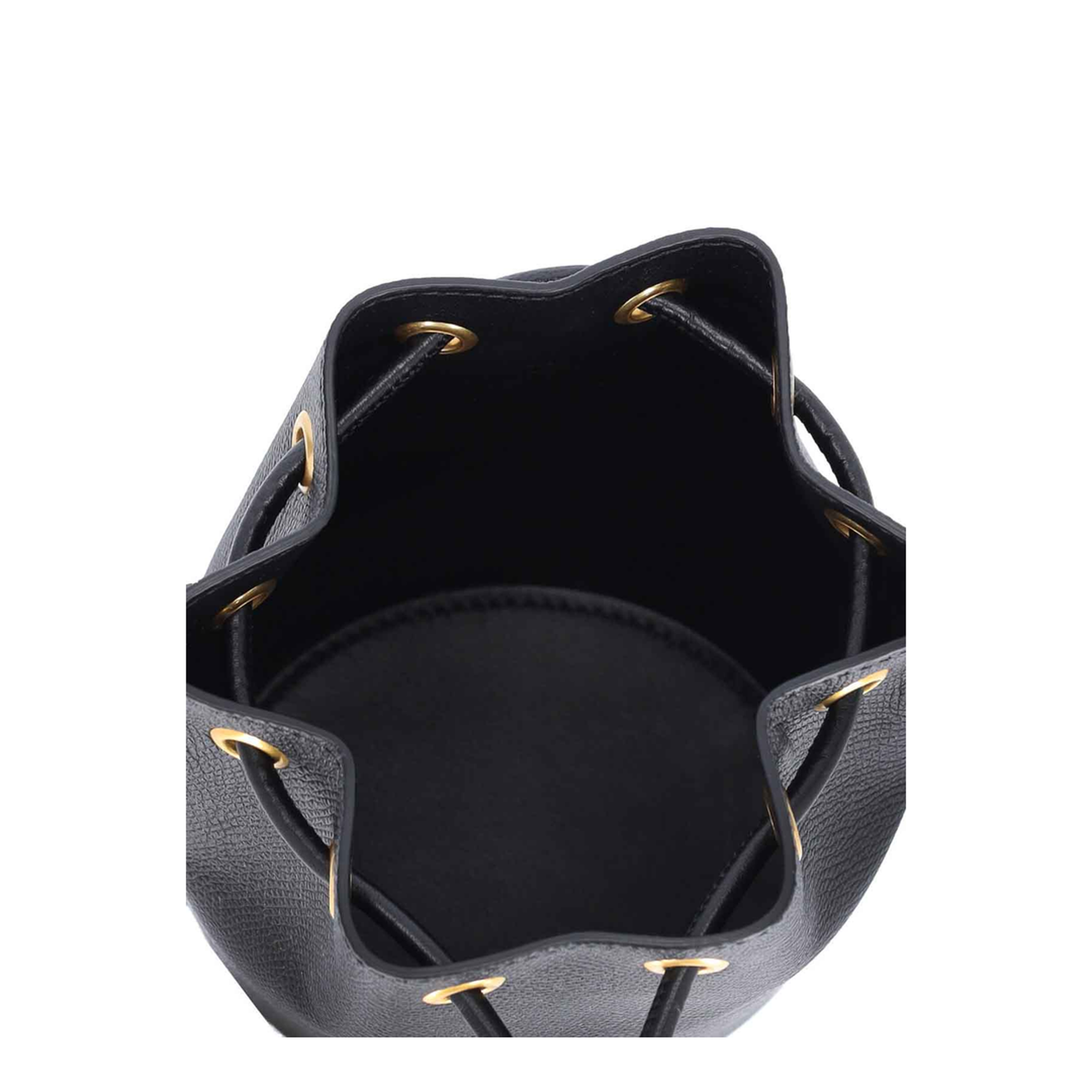 Black Leather Bucket Bag - Image 4