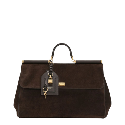 My Sicily Medium Calfskin Handbag - Brown - Image 1