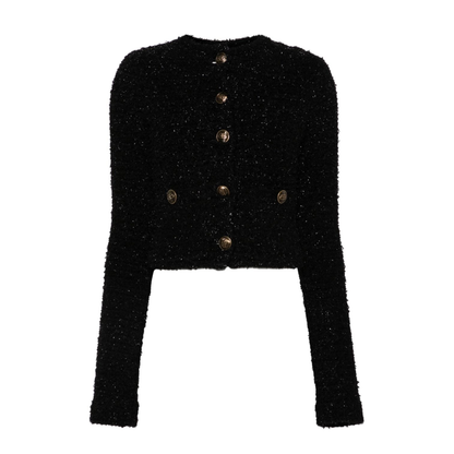Cropped Tweed Cardigan - Image 1