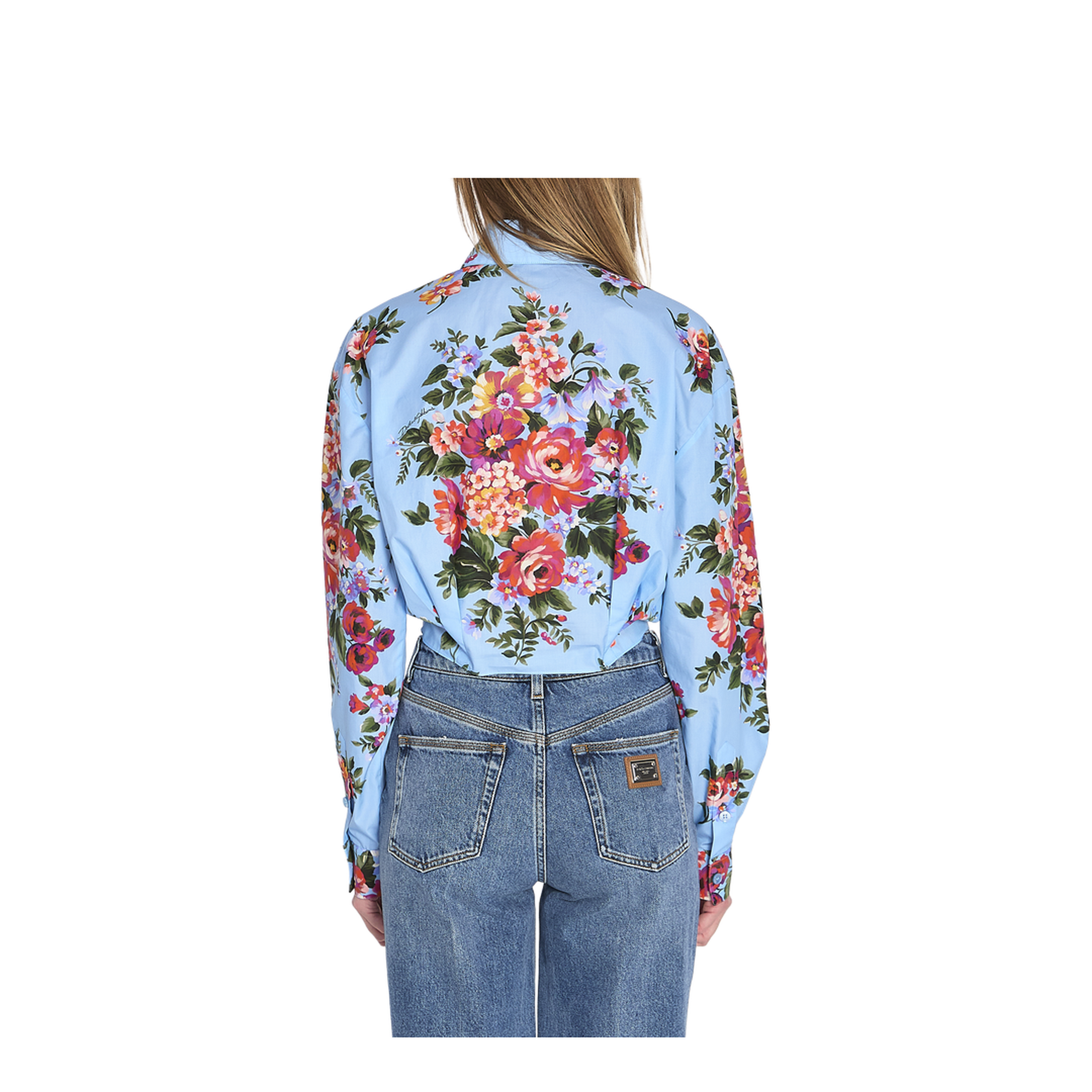 Floral bouquet-print cotton shirt - Image 4