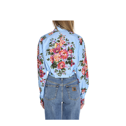 Floral bouquet-print cotton shirt - Image 4