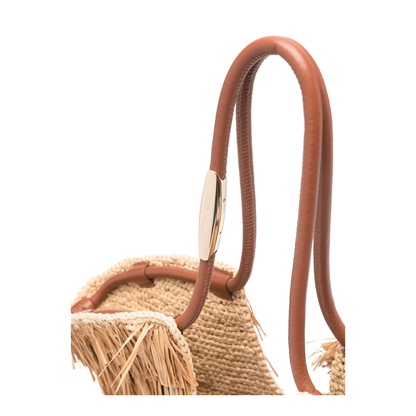 Goldentime Medium Fringed Tote Bag - Brown - Image 2