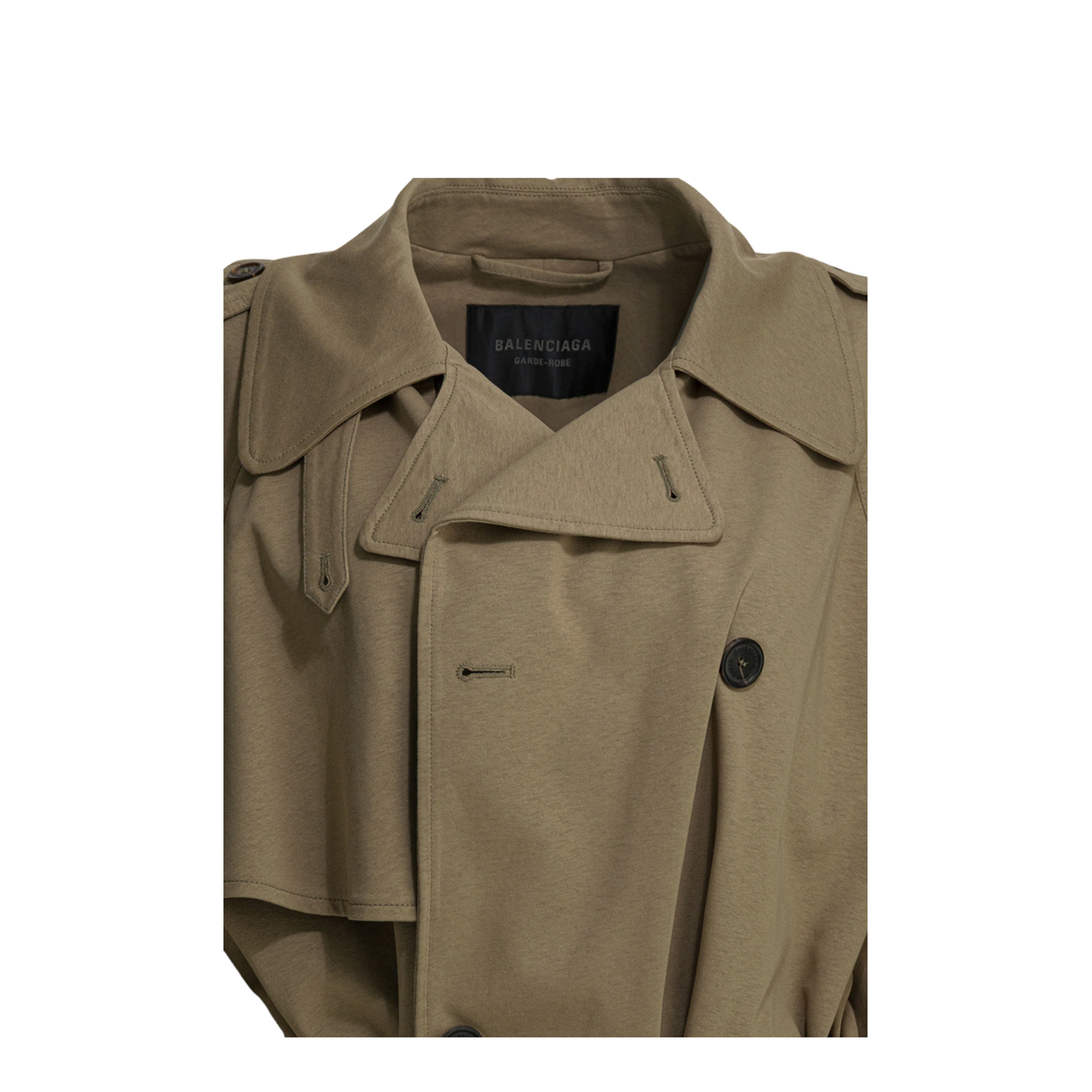 Cropped Light Trench in Explorer Beige - Image 3