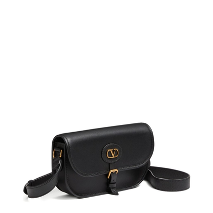 Antibes Small Calfskin Crossbody Bag - Black - Image 4