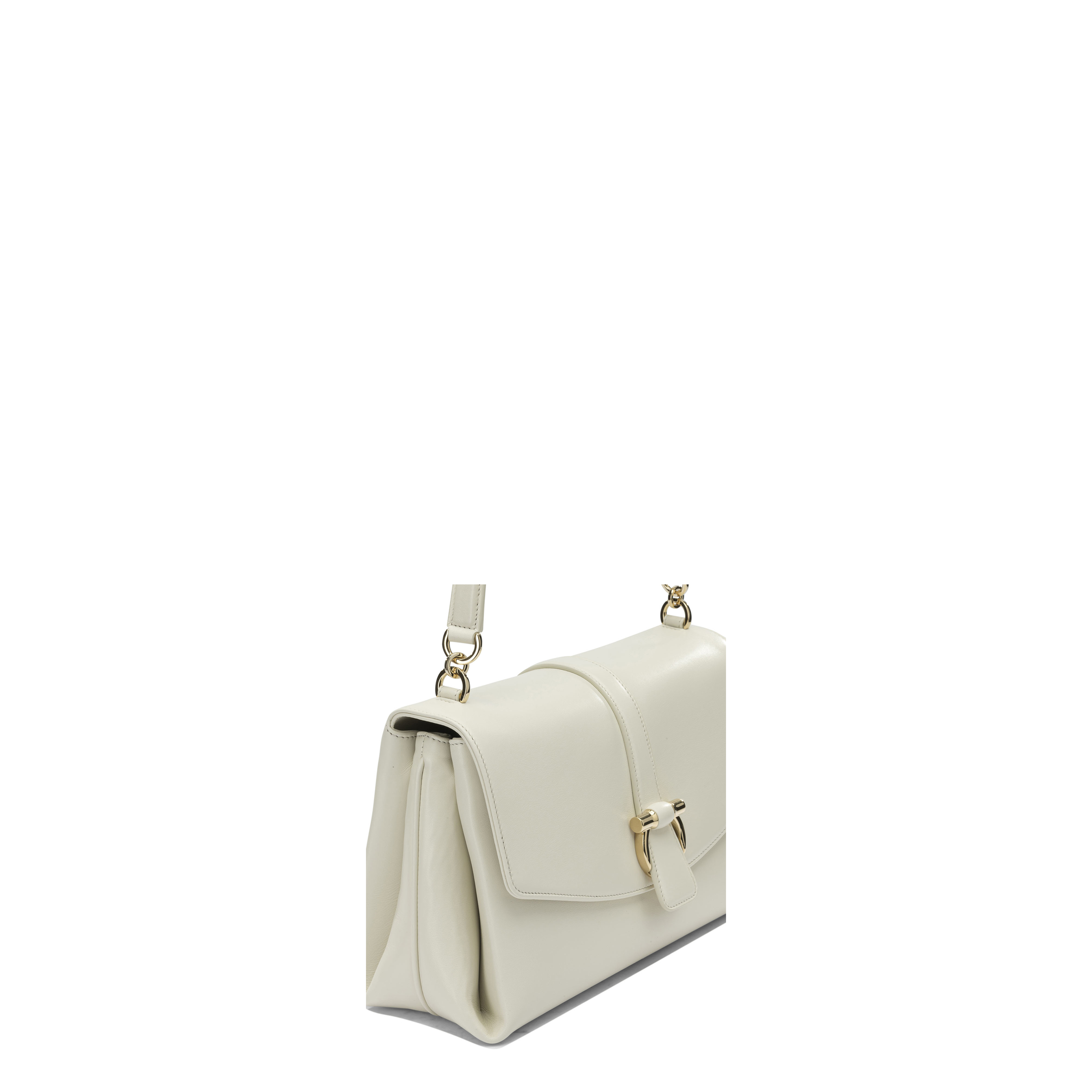 Leather Shoulder Bag White - Image 4