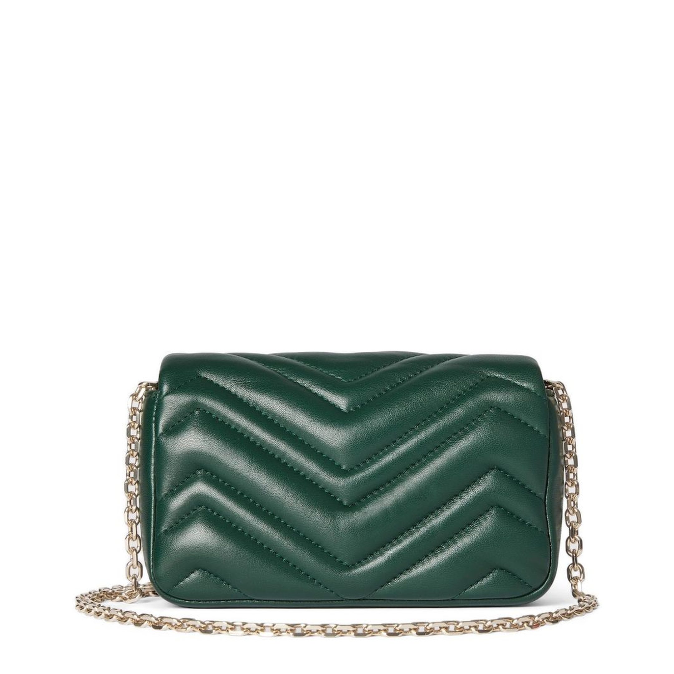 GG Marmont Mini Shoulder Bag Matelassé Nappa Leather - Green - Image 3