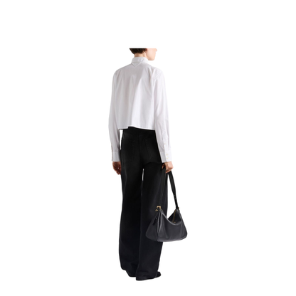 Boxy Shirt in Embroidered Poplin - Image 3