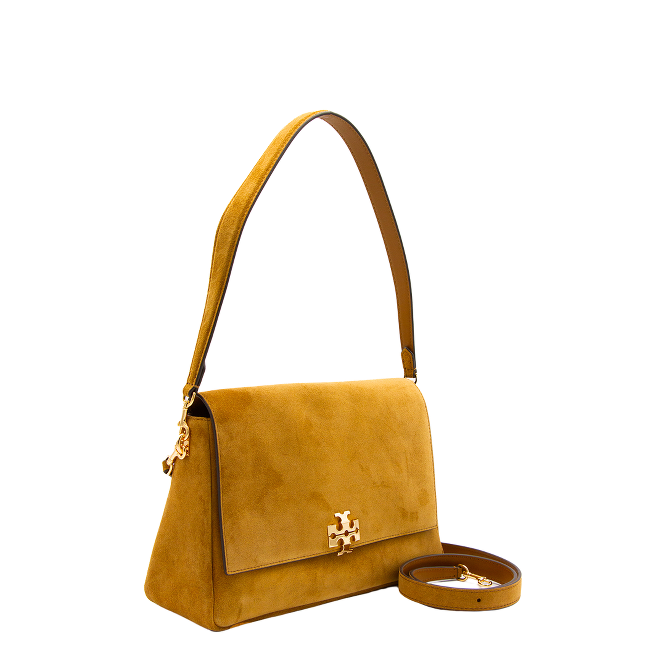 Charlie Suede Shoulder Bag - Toffee - Image 3