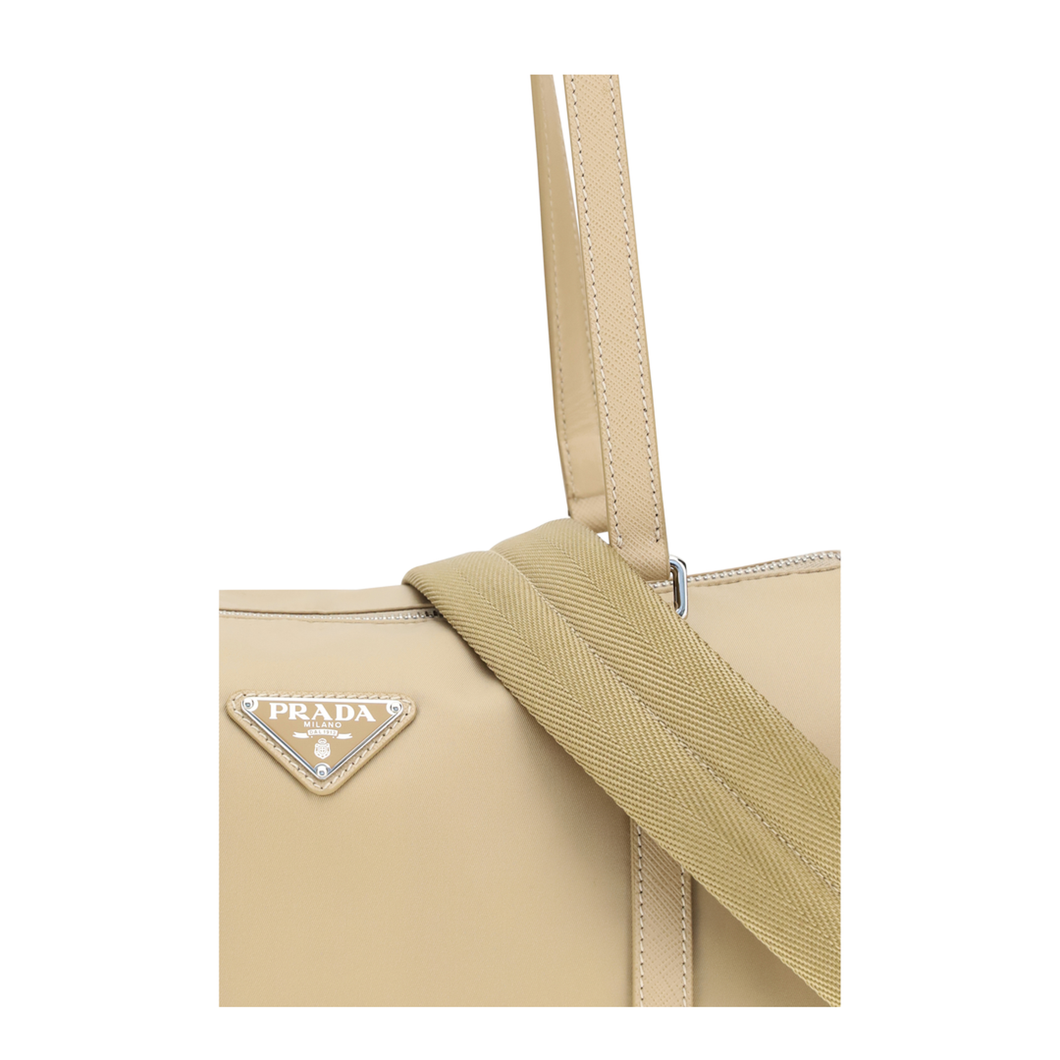 Large Re-Nylon and Saffiano Shoulder Bag - Image 4