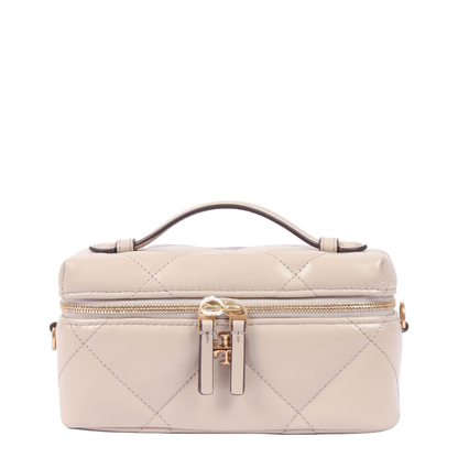 Kira Leather Beauty Case in Natural - Image 4