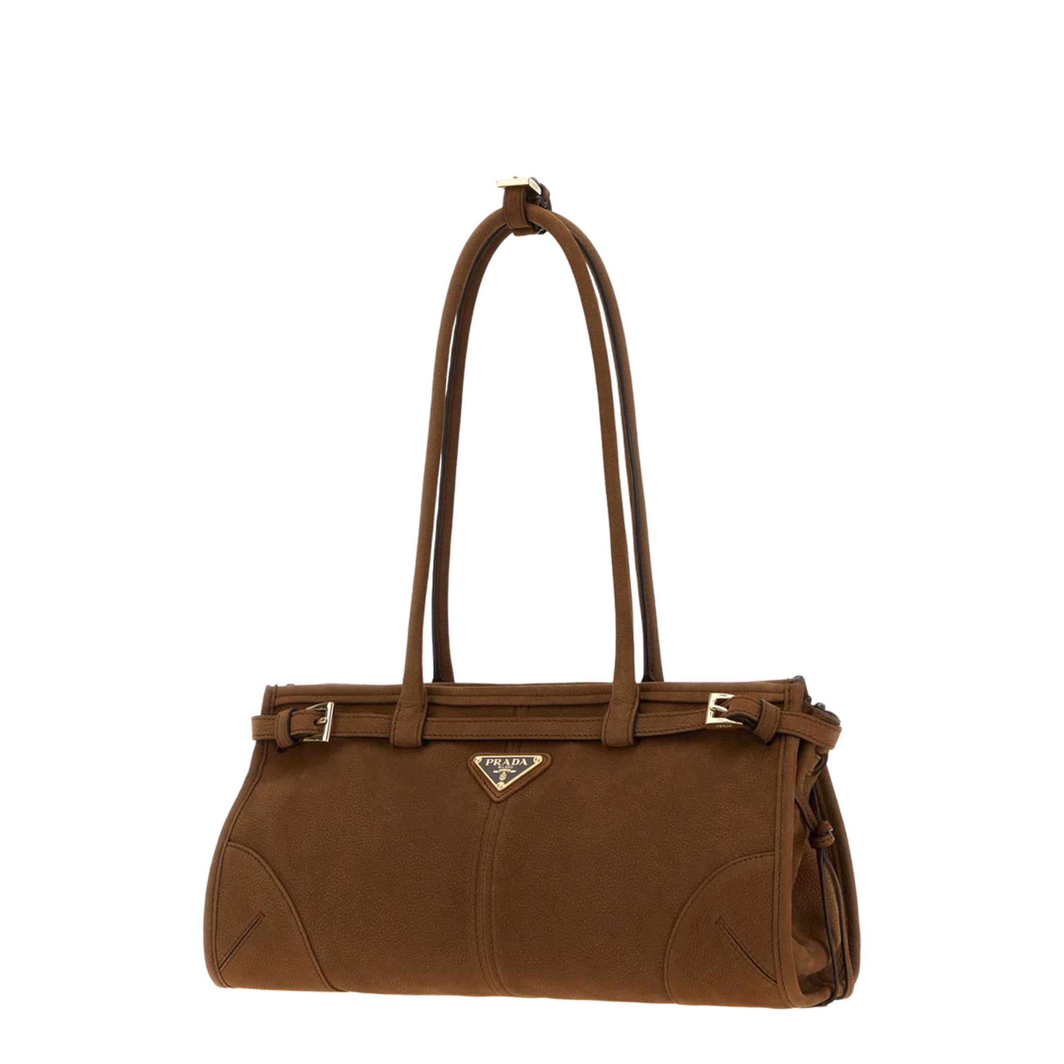Bonnie Medium Nubuck Leather Handbag - Cacao Brown - Image 1