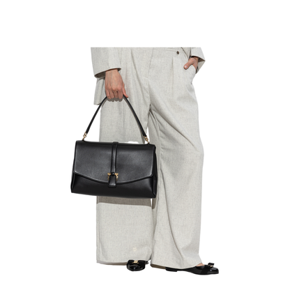 Mia Large Calfskin Shoulder Bag - Nero - Image 2