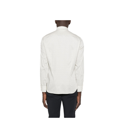 Off-White Geometric Pattern Long Sleeve Button Fastening Shirt - Image 5