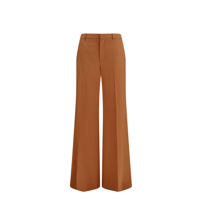 High-waisted flared cotton Pants - Image 1
