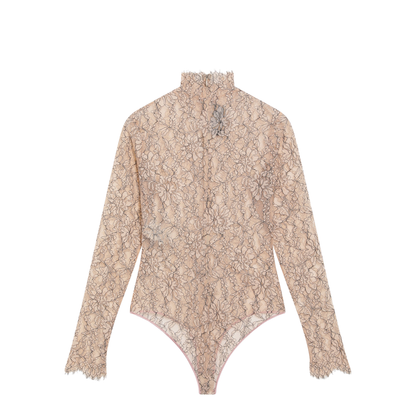 Nude Rebrodé Lace Bodysuit - Image 2