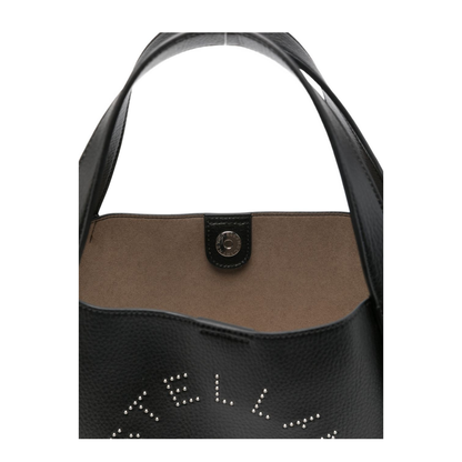 Logo Large Studded Tote Bag - Black - Image 3