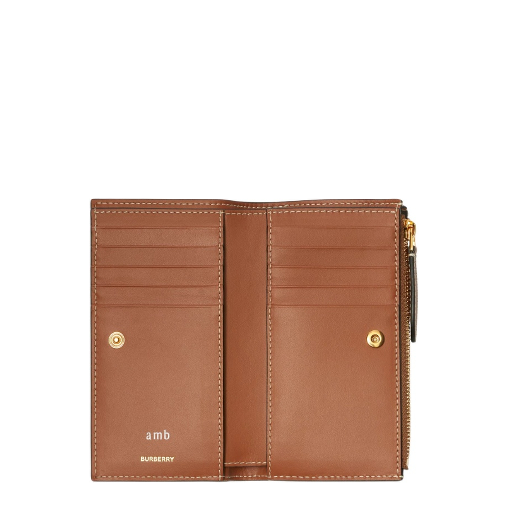 Check Medium Cotton Wallet - Sand - Image 3