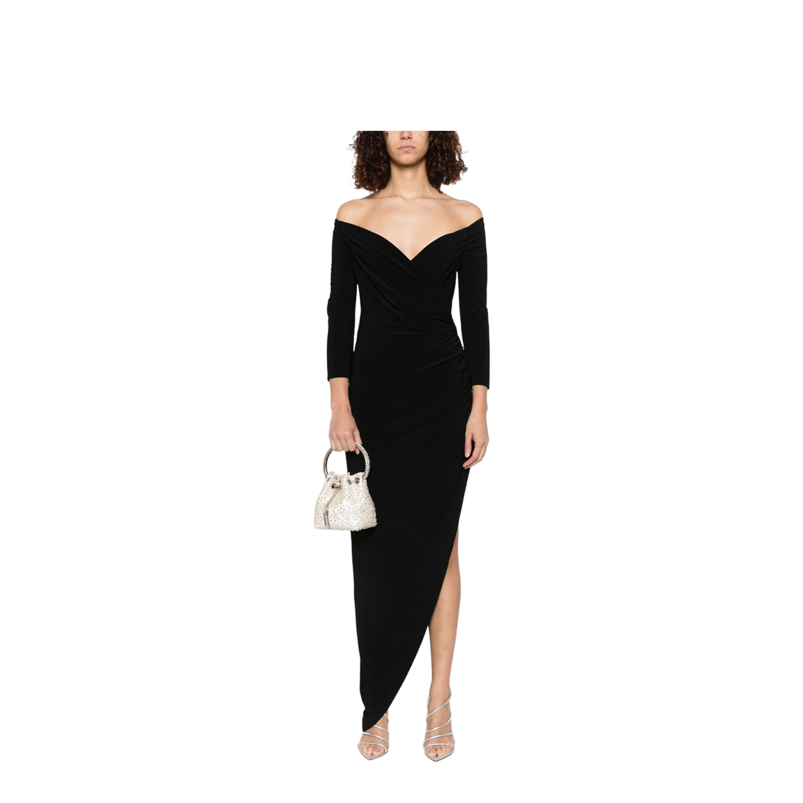 Off Shoulder Side Drape Gown - Image 2