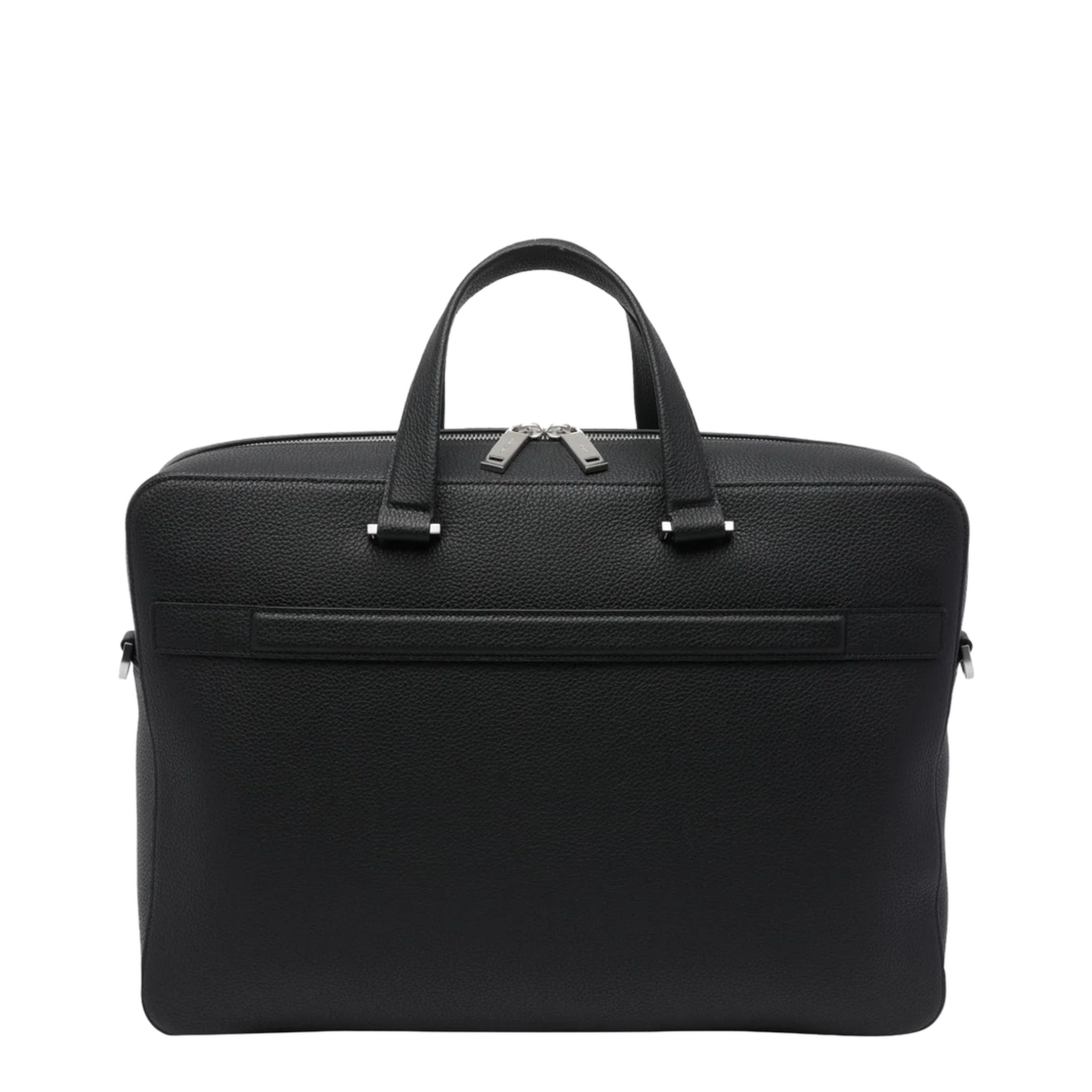 Calfskin Briefcase - Black - Image 3
