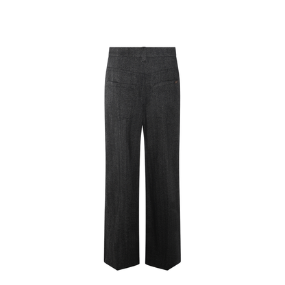 Loose Sartorial Chevron Carded Techno Wool Trousers - Image 2