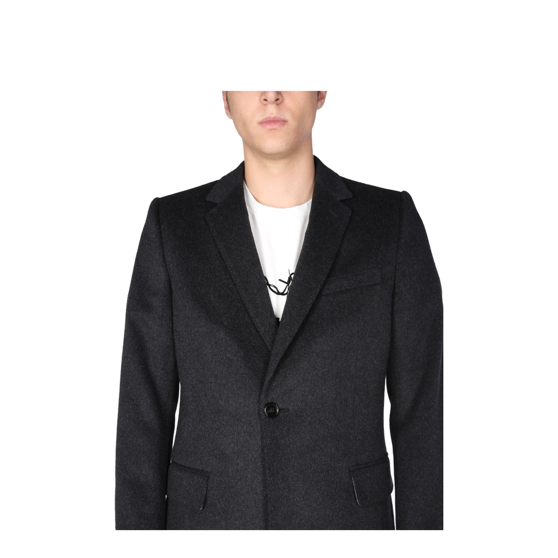 Single-Breasted Velours Coat - Image 4
