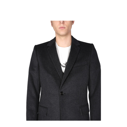 Single-Breasted Velours Coat - Image 4