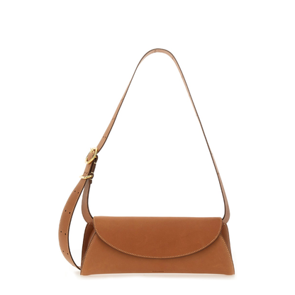 Cannolo Small Calf Leather Shoulder Bag - Tan - Image 1