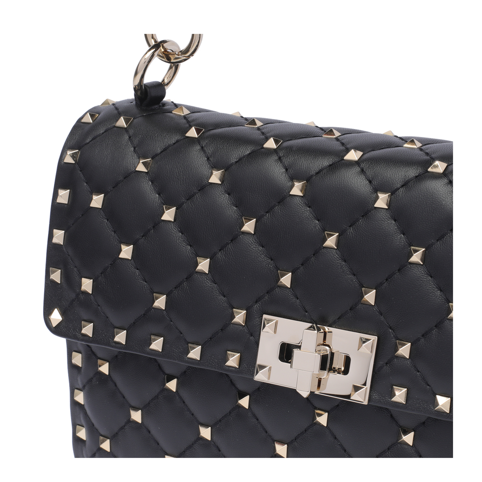 Black Rockstud Spike Medium Bag - Image 4