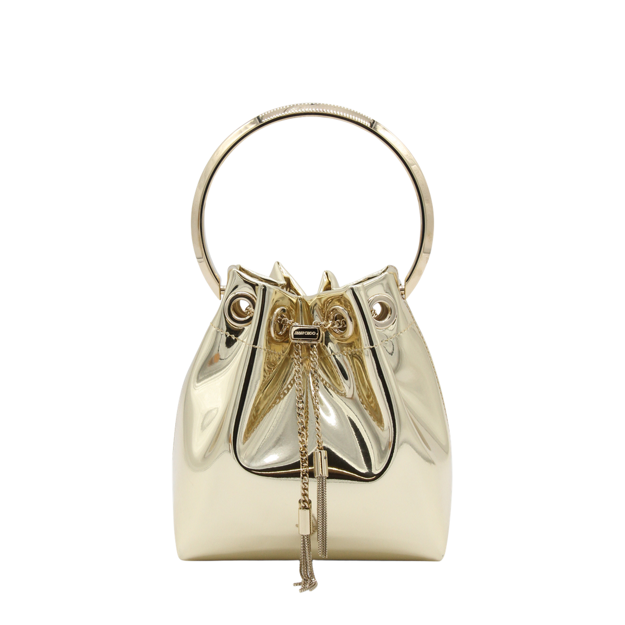 Bon Bon Mini Gold Mirror Fabric Mini Bag - Gold - Image 1