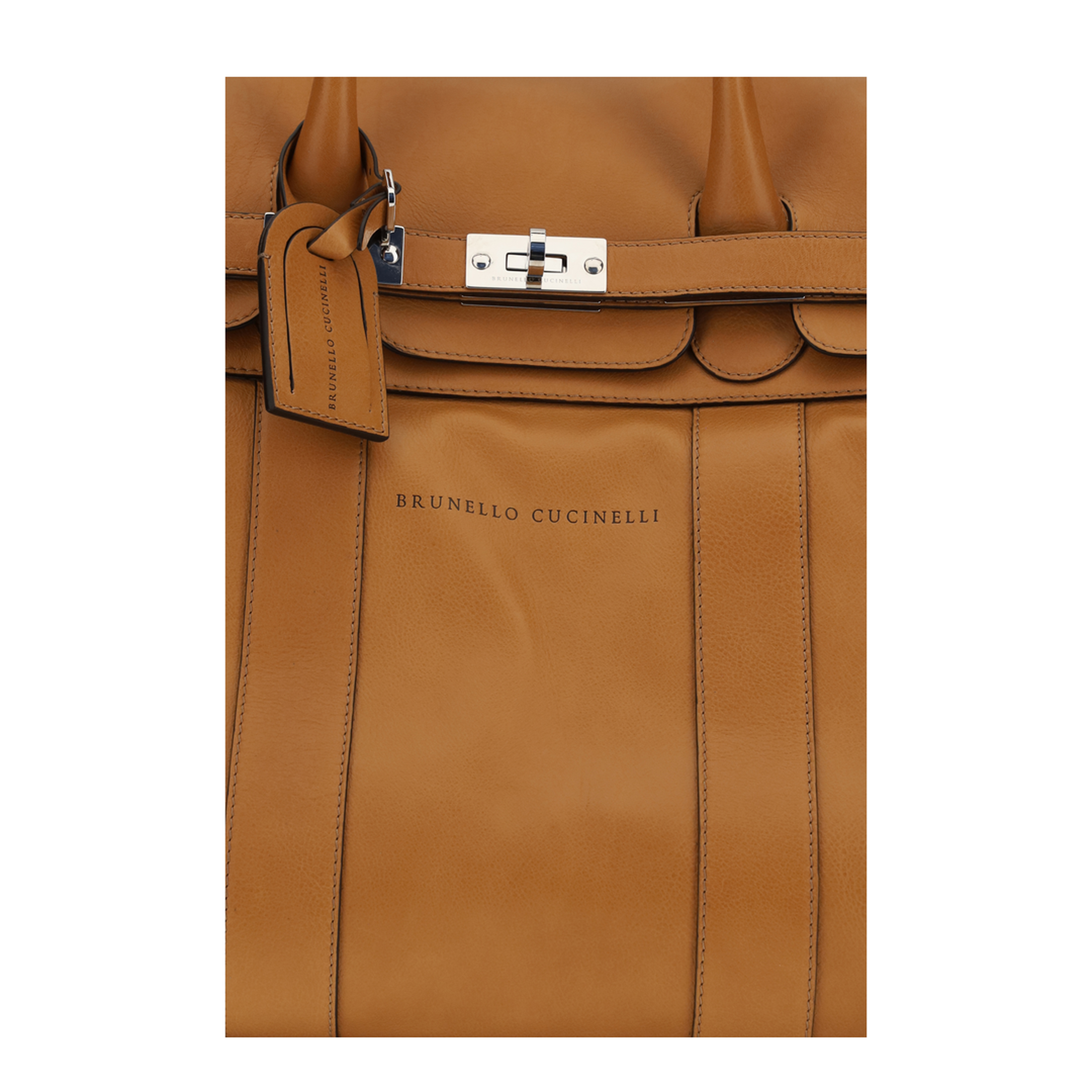 Leather Travel Bag with Logo - Image 4