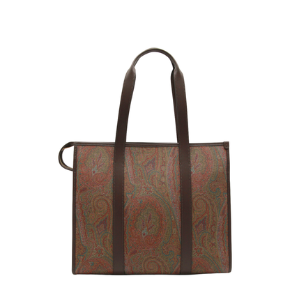 Arnica Paisley Jacquard Tote Bag - Brown - Image 1