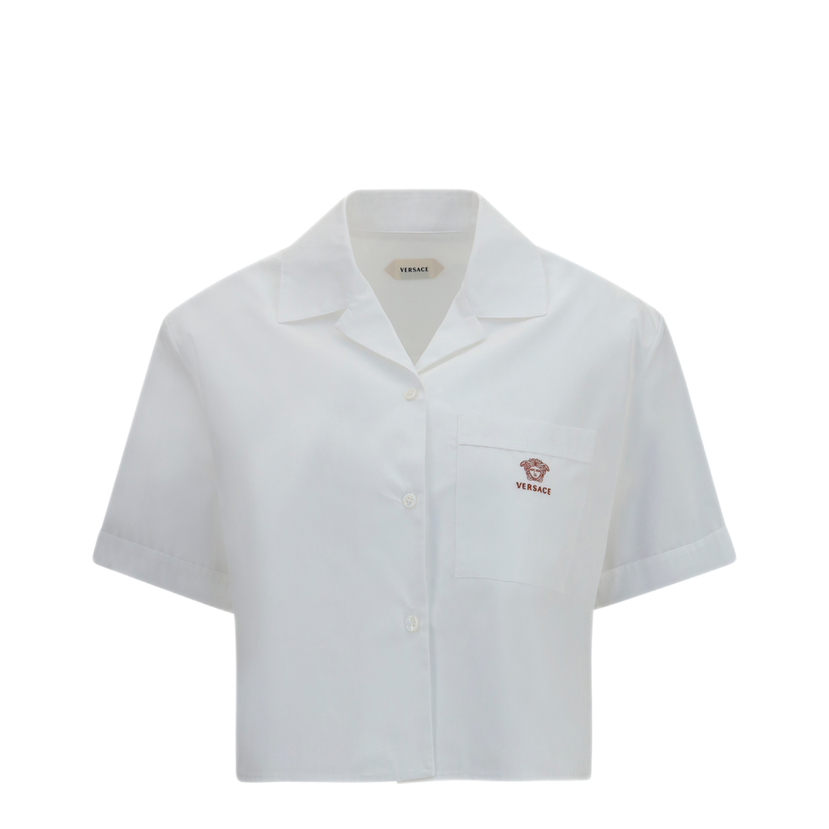 Cropped Cotton Poplin Shirt - Image 1