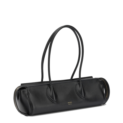 Donna Soft Nappa Leather Shoulder Bag - Black - Image 2