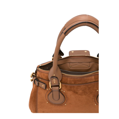 Paddington Suede Calfskin Shoulder Bag - Vintage Brown - Image 5