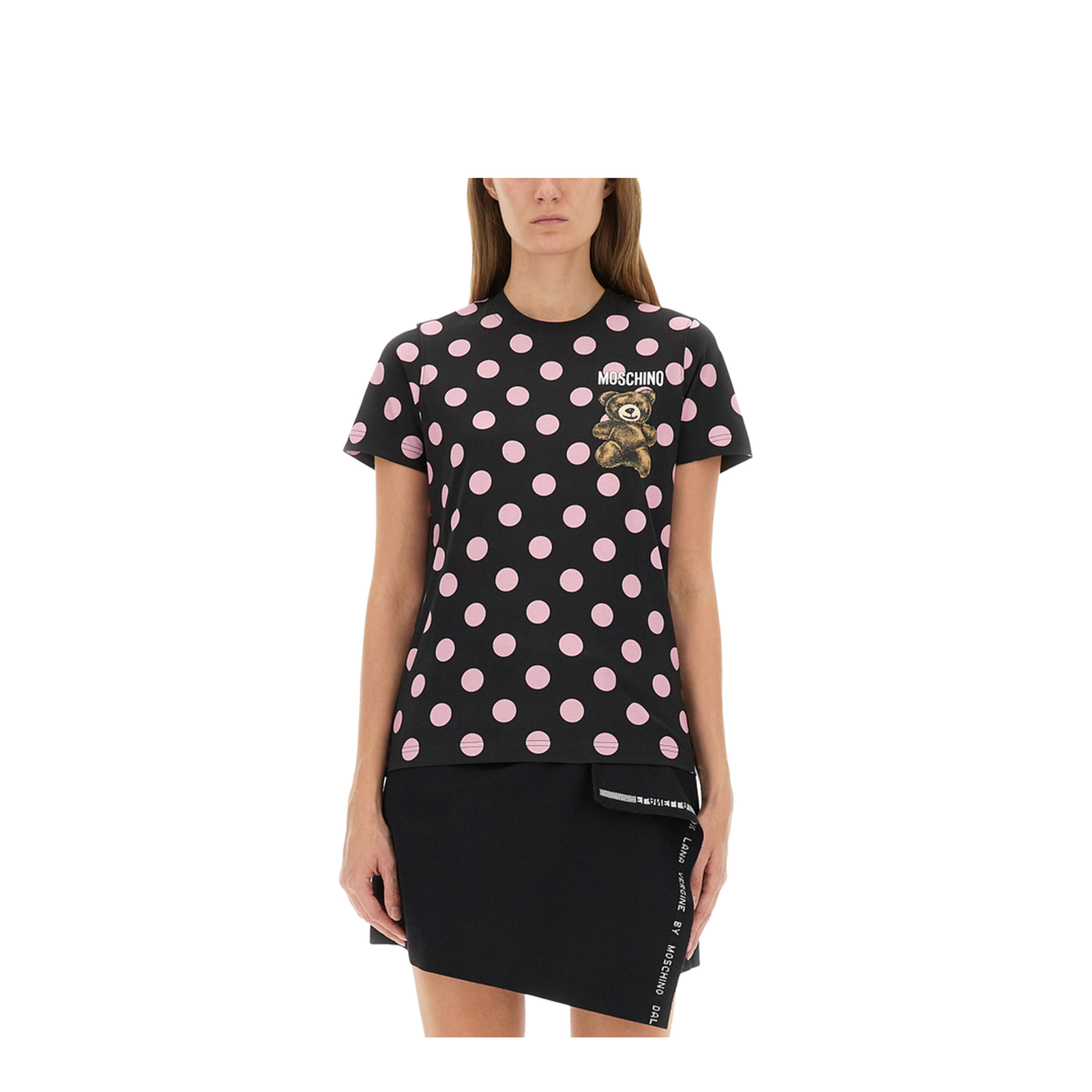 Polka-Dot Teddy-Print T-Shirt - Image 1