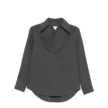 V-Neck Cotton Shirt - Image 1