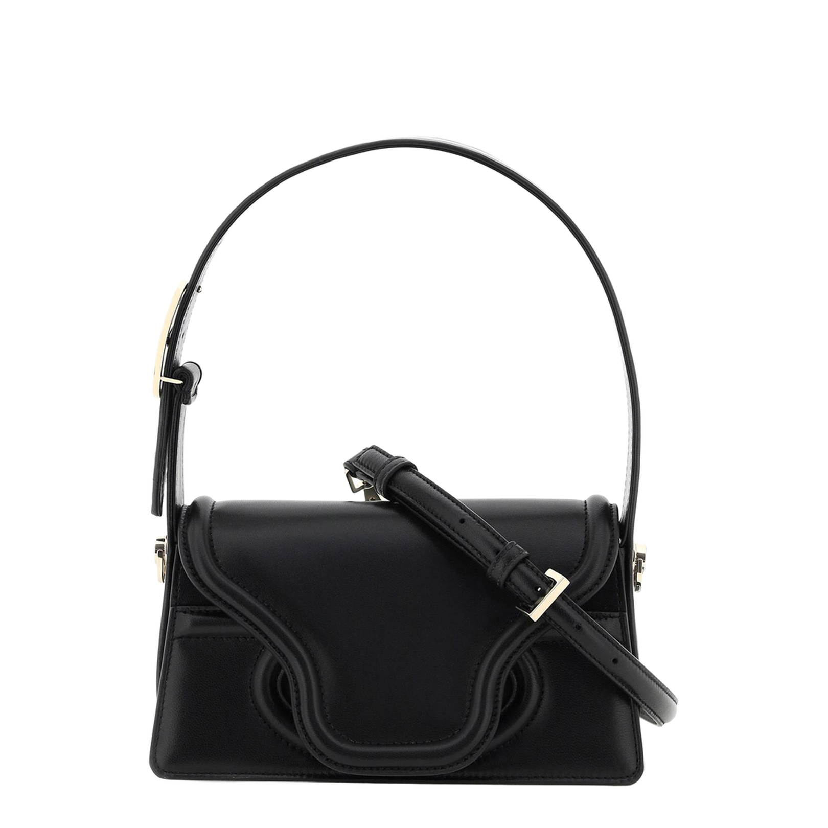 Black Leather Shoulder Bag - Image 1
