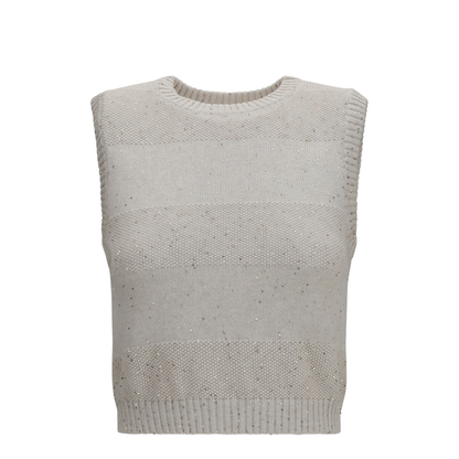 Knit and Sequin Vest - Image 1